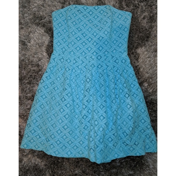 Lilly Pulitzer Dresses & Skirts - Lilly Pulitzer Caitlin strapless teal cotton dress